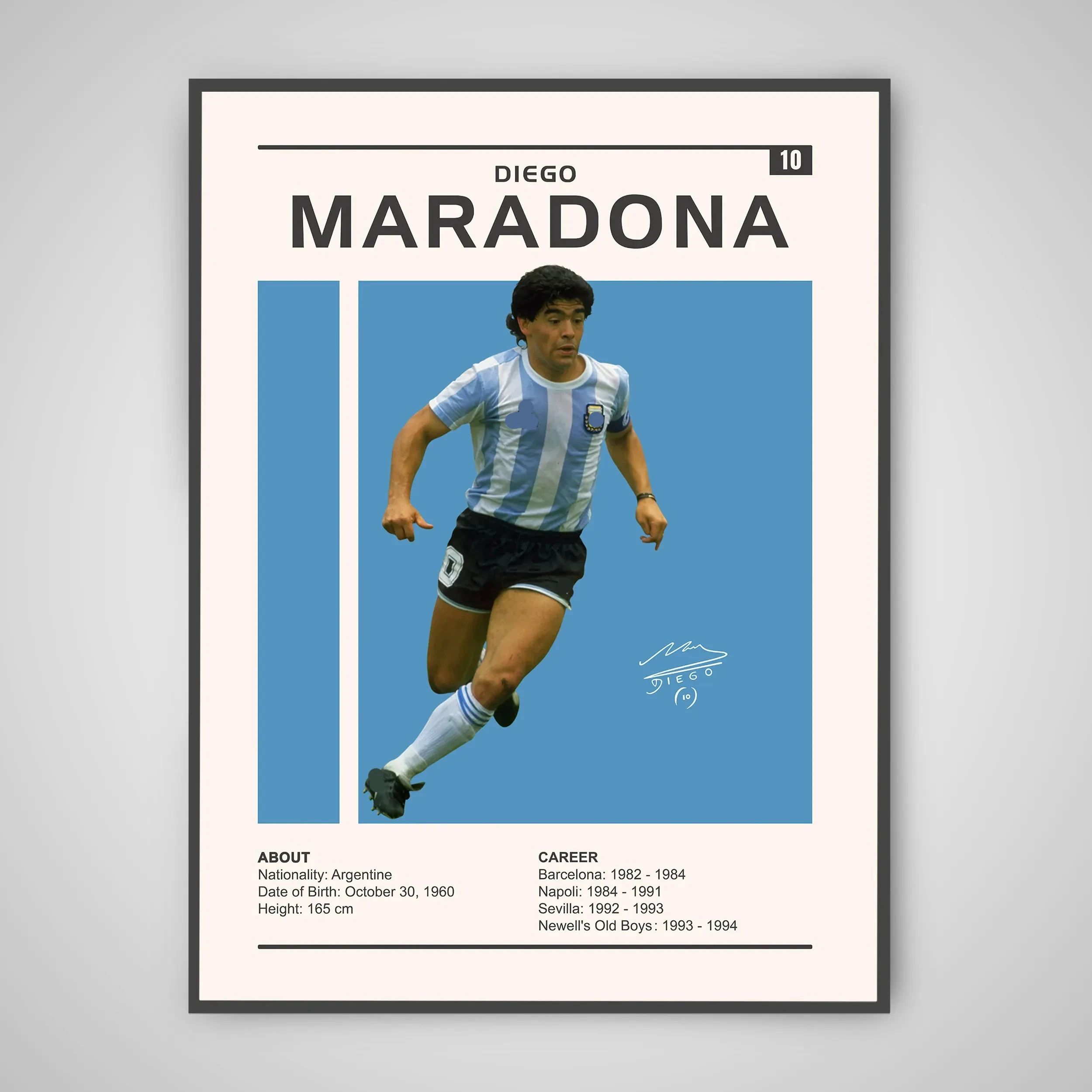 Gwiazda futbolu - plakat sportowy Granatowy