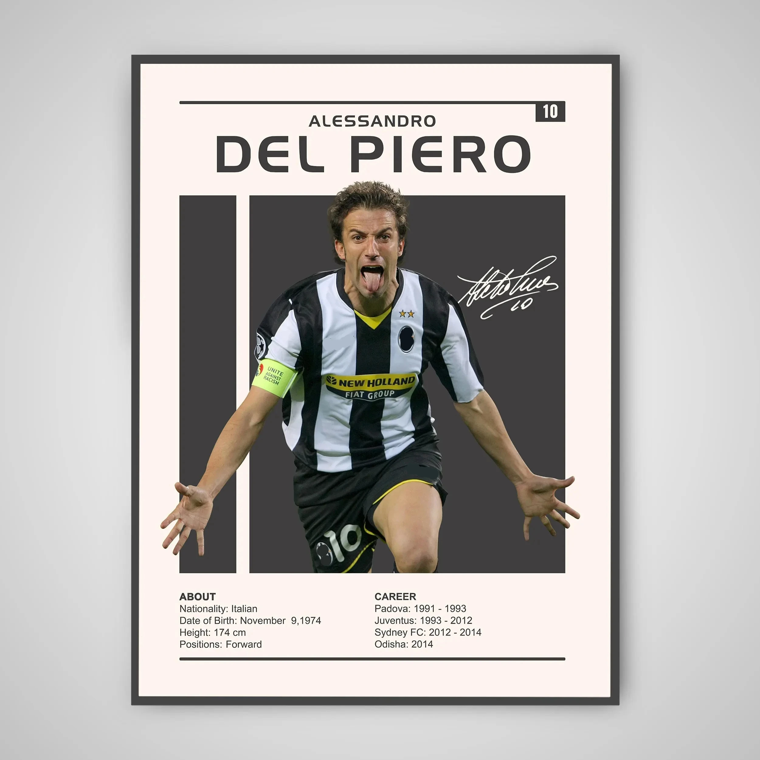 Gwiazda futbolu - plakat sportowy Jasny