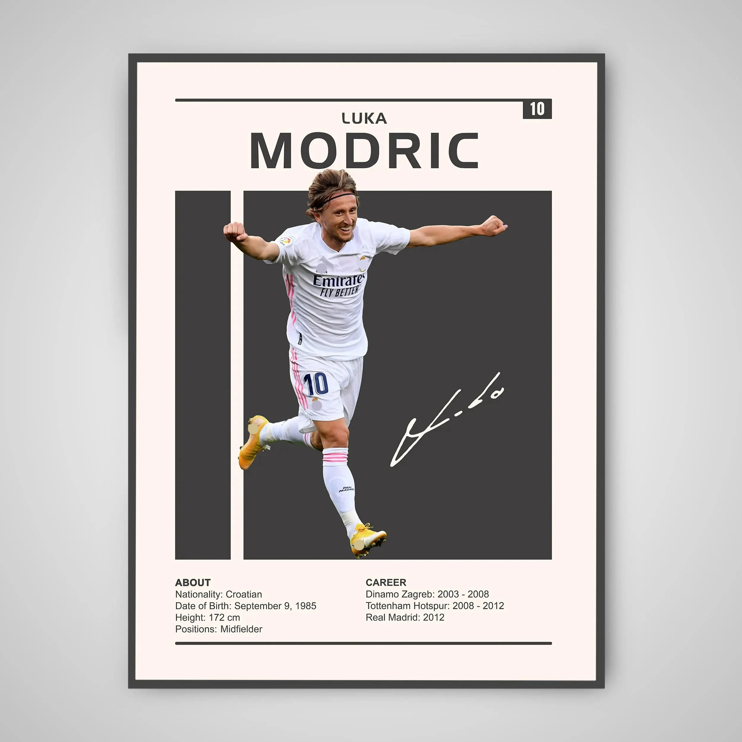 Gwiazda futbolu - plakat sportowy Niebieski