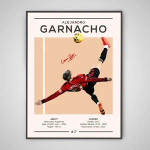 Gwiazda futbolu - plakat sportowy Pomarańczowy