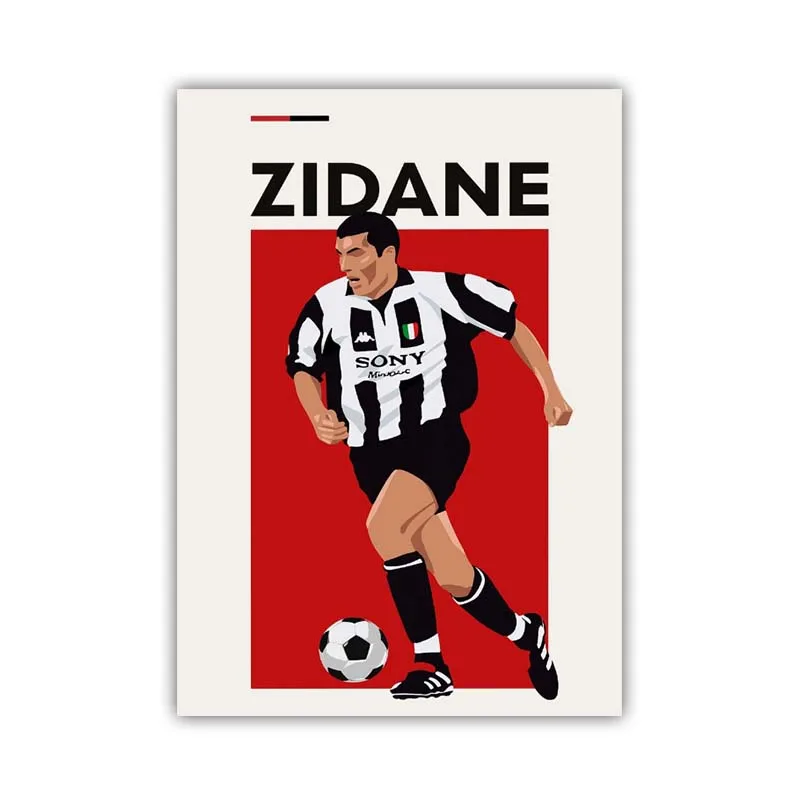 Plakat z gwiazdami piłki nożnej Haaland i Salah Wzór 2