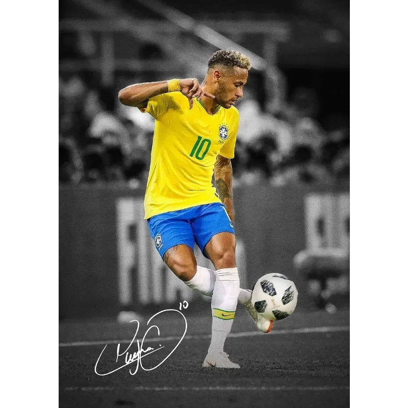 Portret piłkarza - nowoczesny plakat sportowy Wzór 2