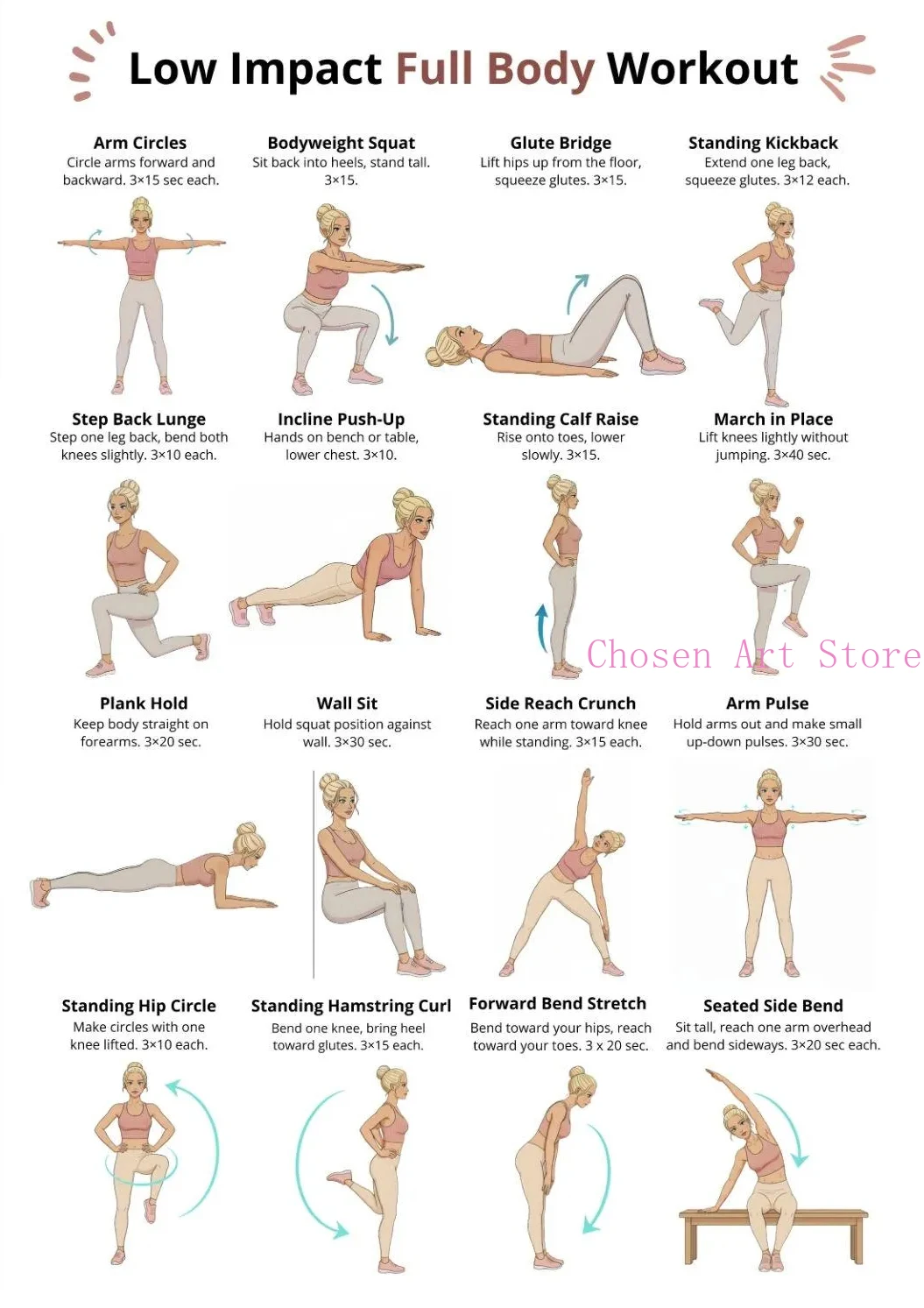 Plan treningu fitness - plakat na siłownię Fioletowy/фиолетовый