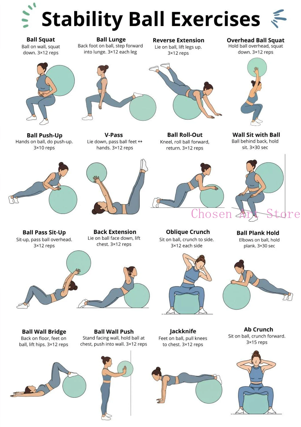 Plan treningu fitness - plakat na siłownię Wielo