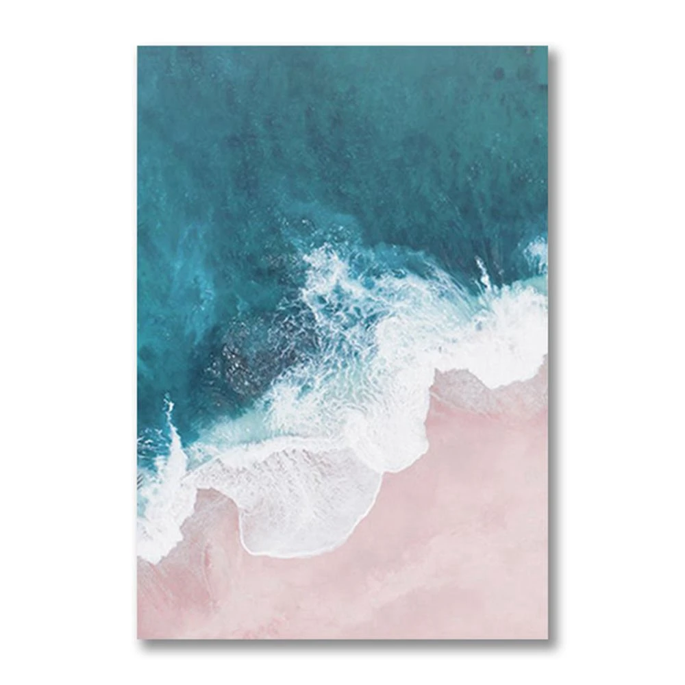 Ocean z lotu ptaka - plakat fotograficzny plaży Burgundia