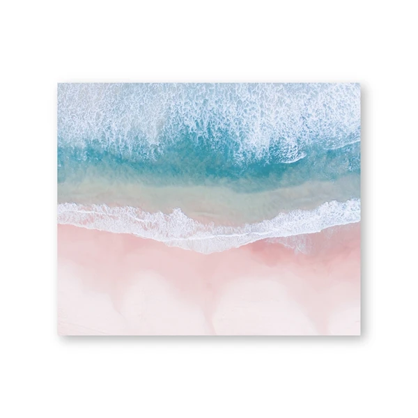 Ocean z lotu ptaka - plakat fotograficzny plaży Jasny