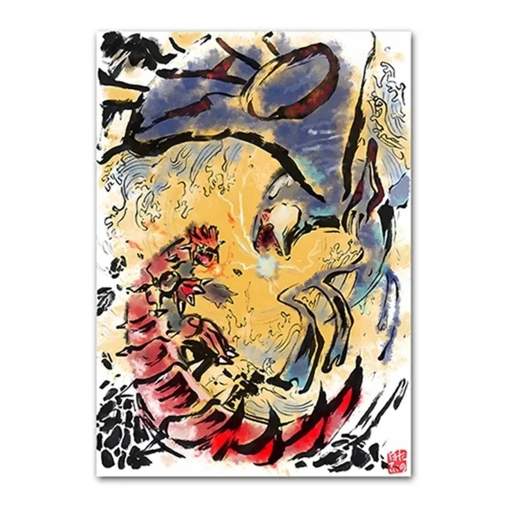 Plakat Pokemon - Pikachu, Charizard i przyjaciele Wzór 6