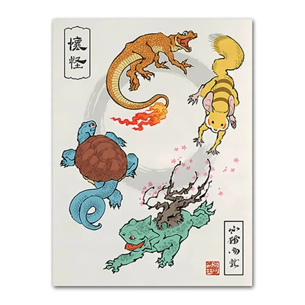 Plakat Pokemon - Pikachu, Charizard i przyjaciele Wzór 7