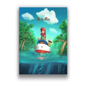 Plakat Ponyo japońskie anime Wzór 1