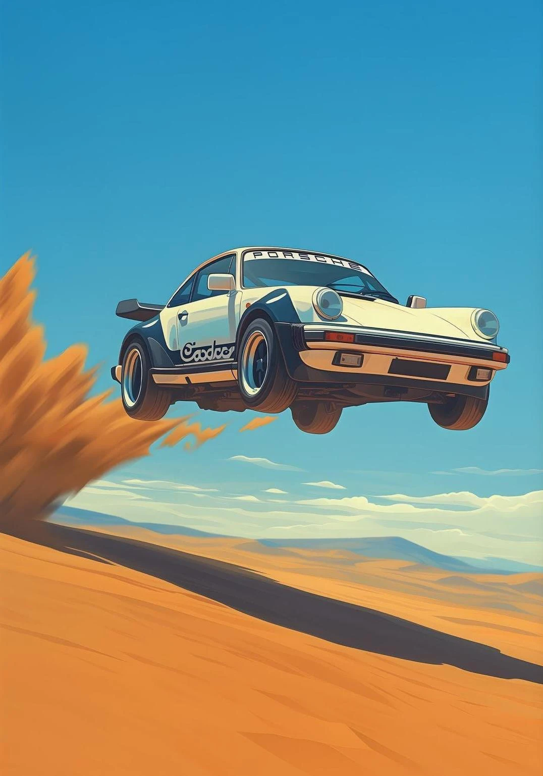 Porsche 911 Alpine Drive – plakat retro Wzór 10