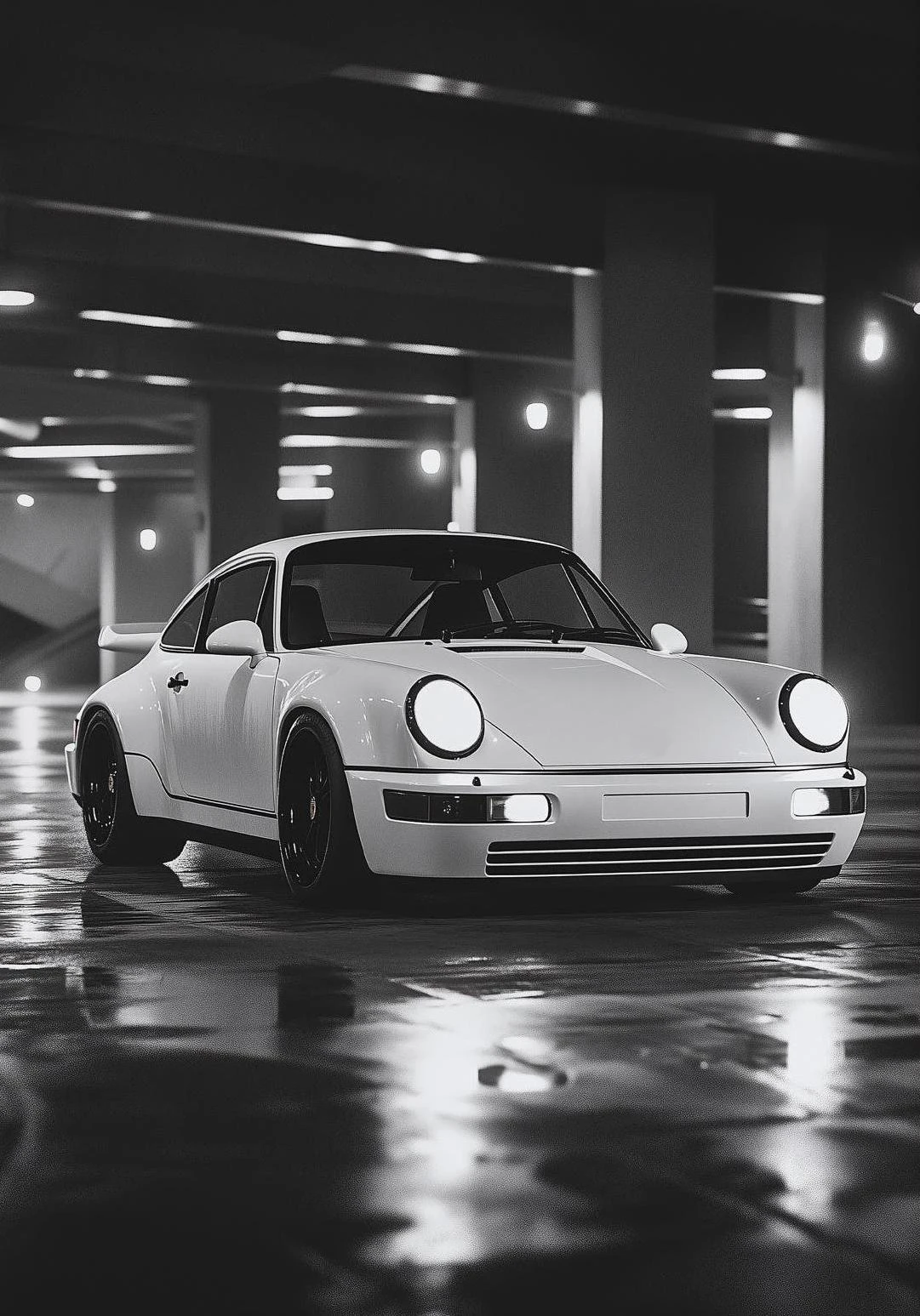 Porsche 911 Alpine Drive - plakat retro Wzór 3