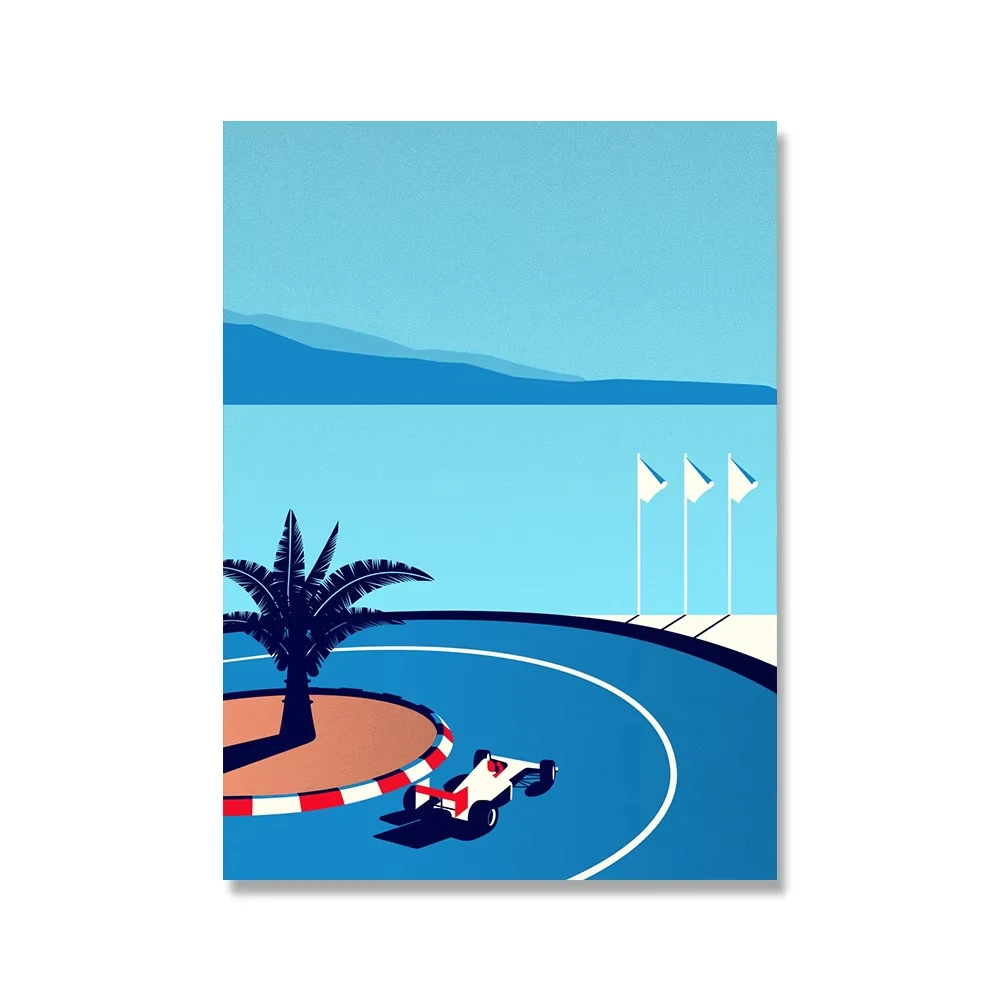 Plakat Porsche 911 - klasyczny samochód retro Wzór 3