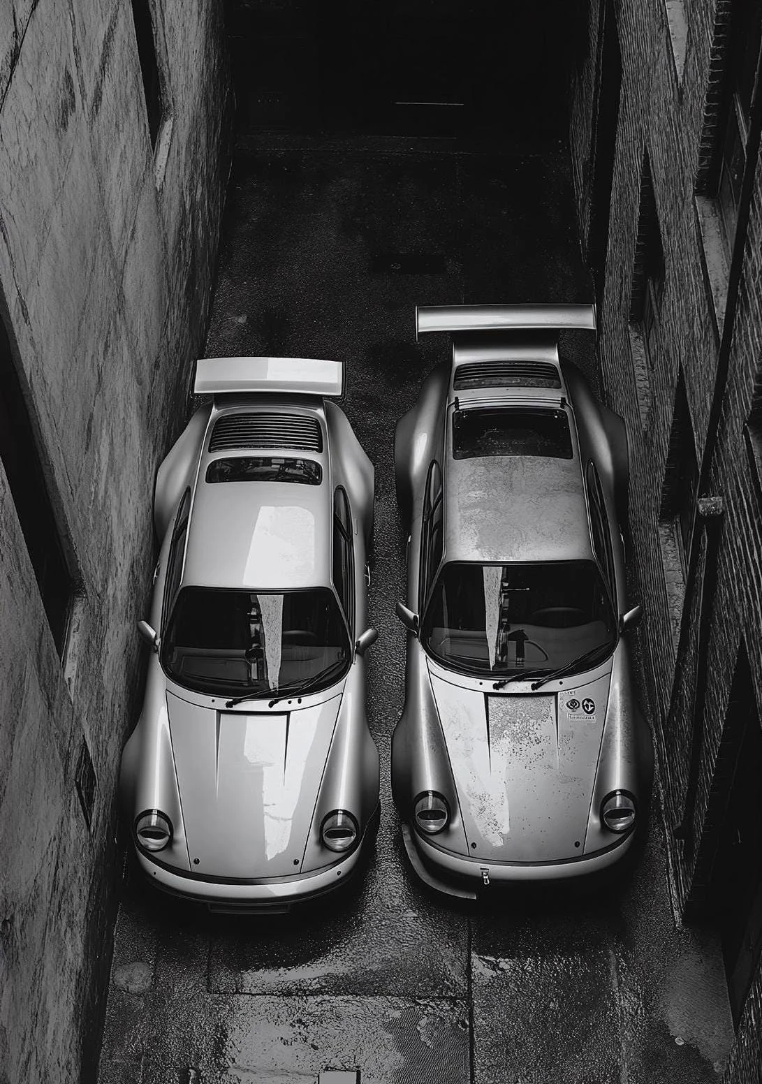 Porsche 911 Alpine Drive - plakat retro Wzór 6