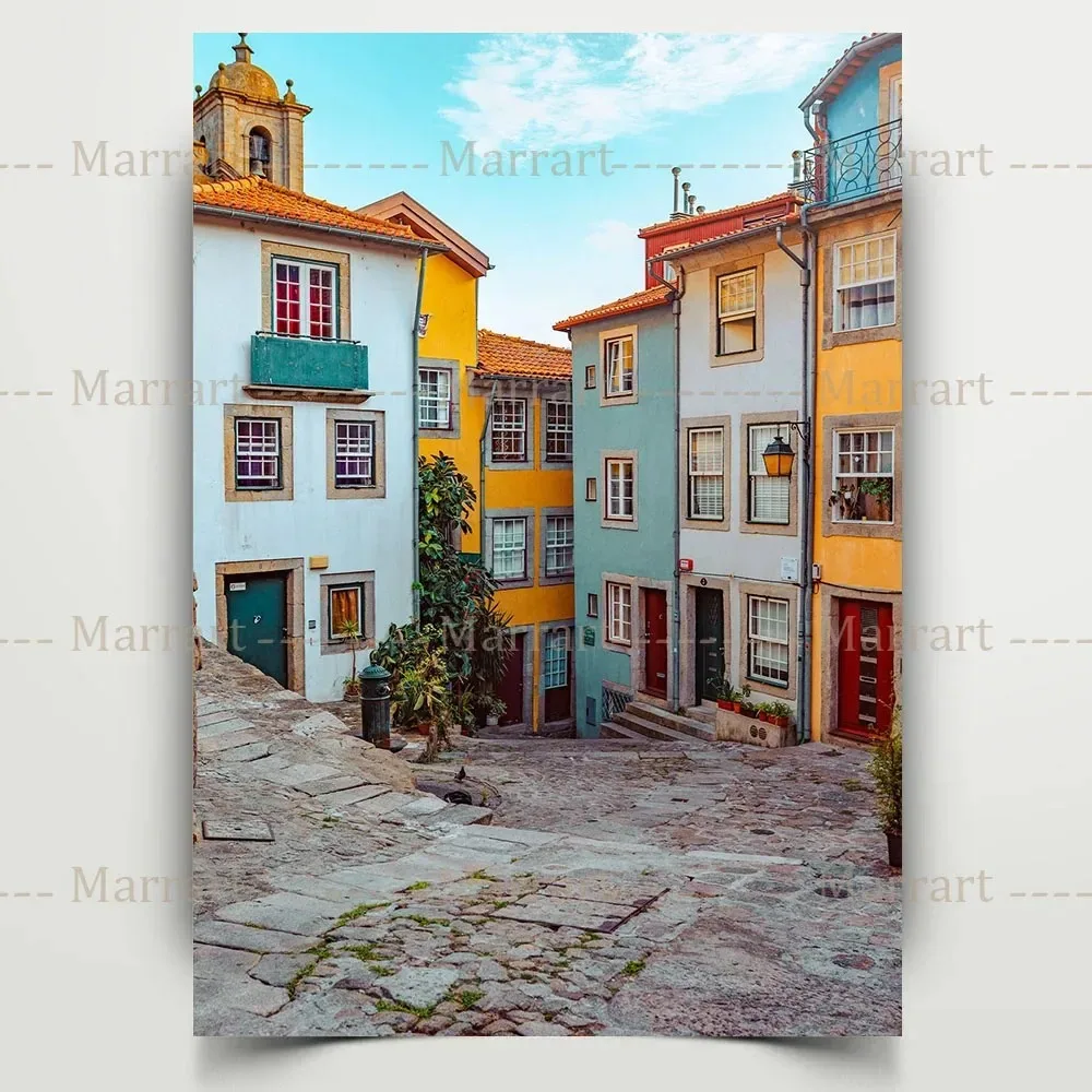 Plakat Porto - zachód słońca nad rzeką Douro Wzór 4