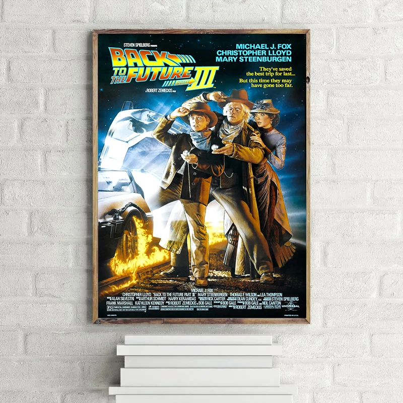 Plakat Powrót do przyszłości - vintage filmowy Czerwony