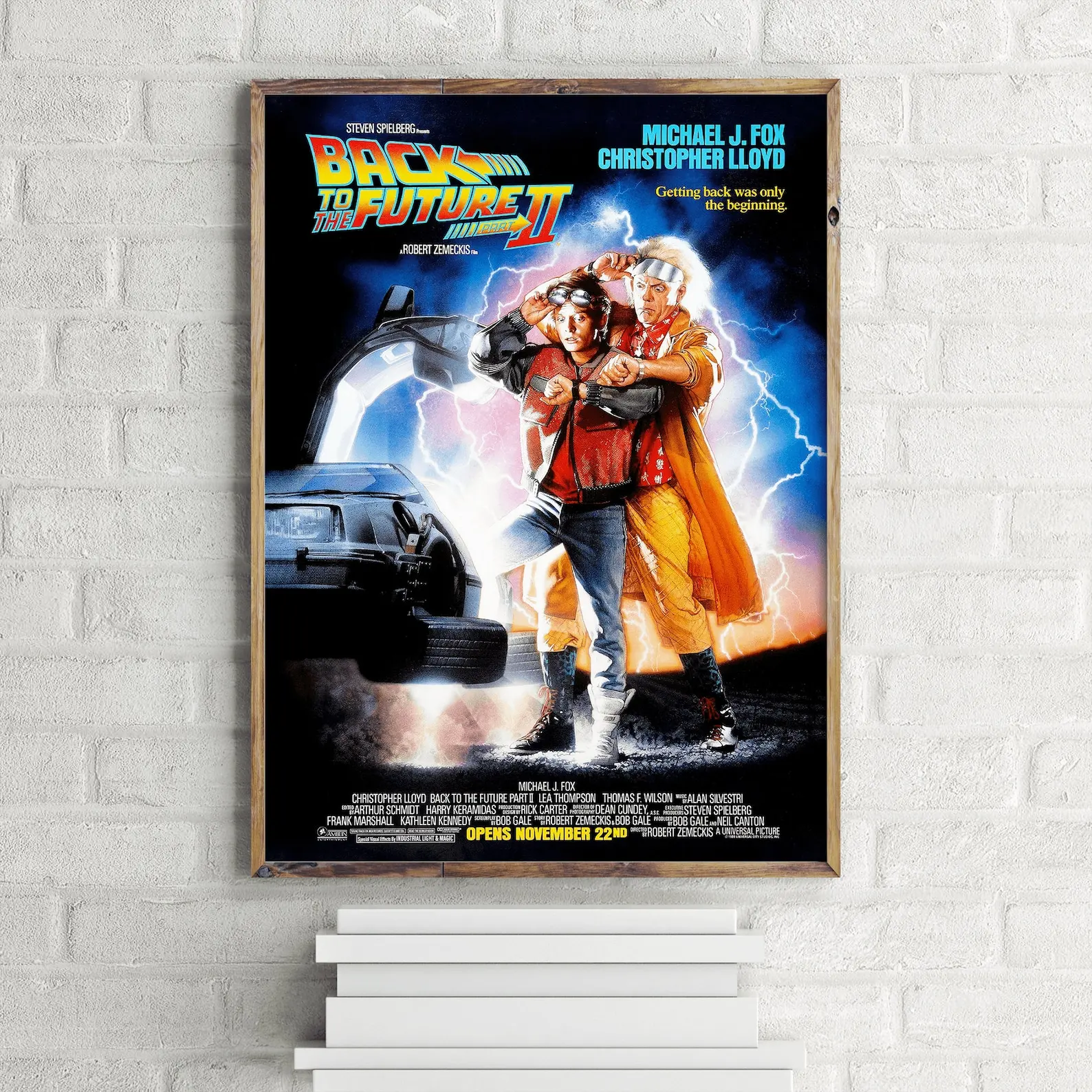 Plakat Powrót do przyszłości - trylogia filmowa żółty