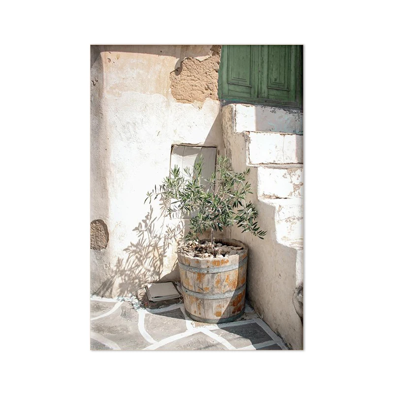 Plakat Puglia Włochy - architektura w stylu boho Czerwony