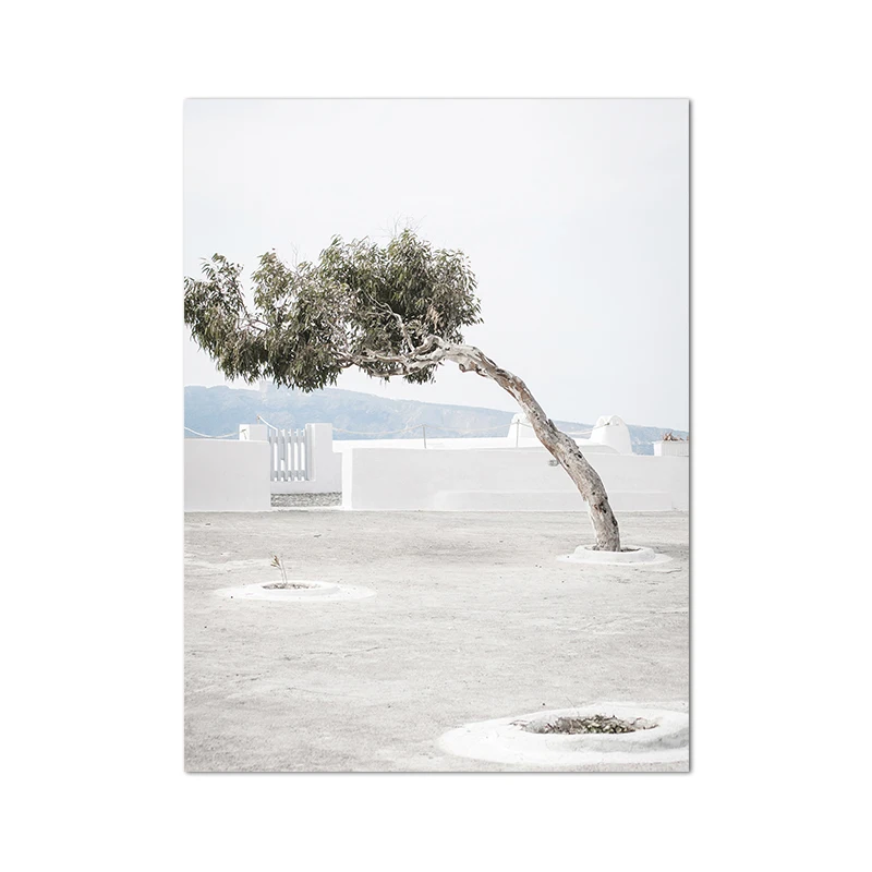 Plakat Puglia Włochy - architektura w stylu boho Jasnozielony
