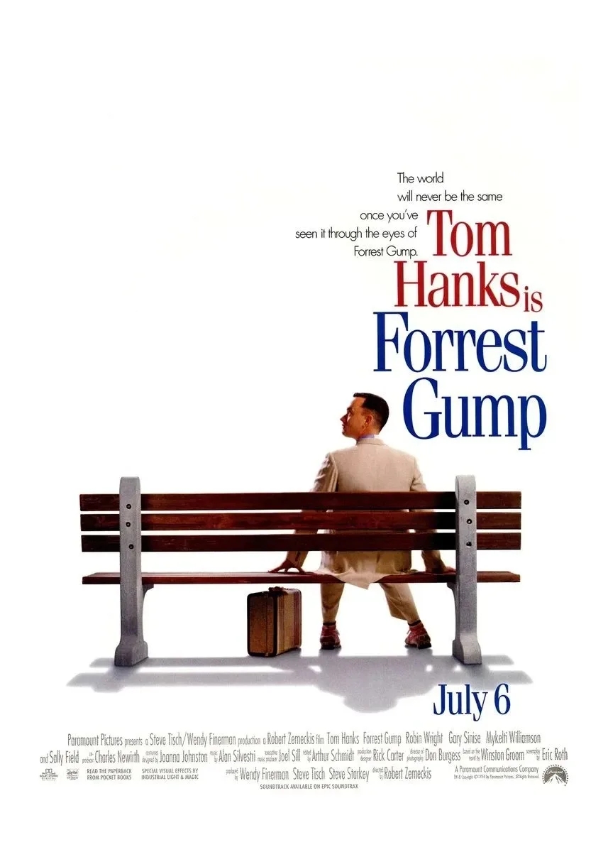 Plakat Pulp Fiction i Forrest Gump - kultowe kino Granatowy