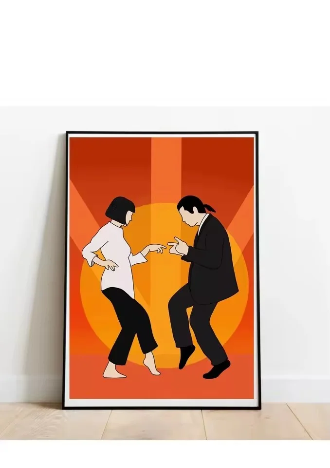 Plakat Pulp Fiction pop art graffiti Jasny