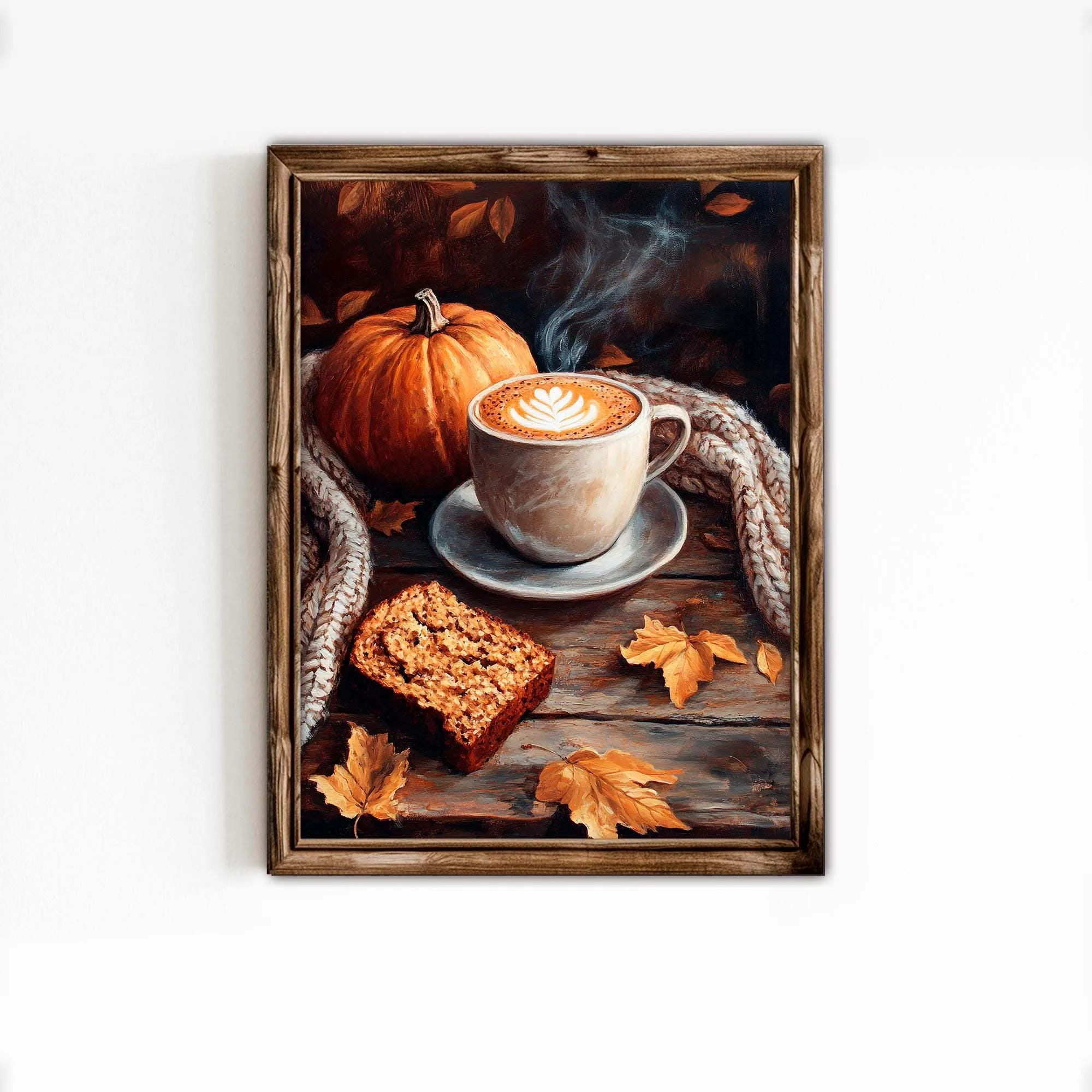Plakat Jesienna Kawiarnia Pumpkin Spice Latte Czekolada