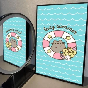 Plakat z kotkiem Pusheen kawaii Hei 10