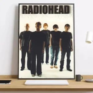 Plakat Radiohead - grafika dla fanów muzyki Różowy