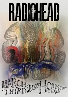 Radiohead vintage plakat muzyczny Wzór 2
