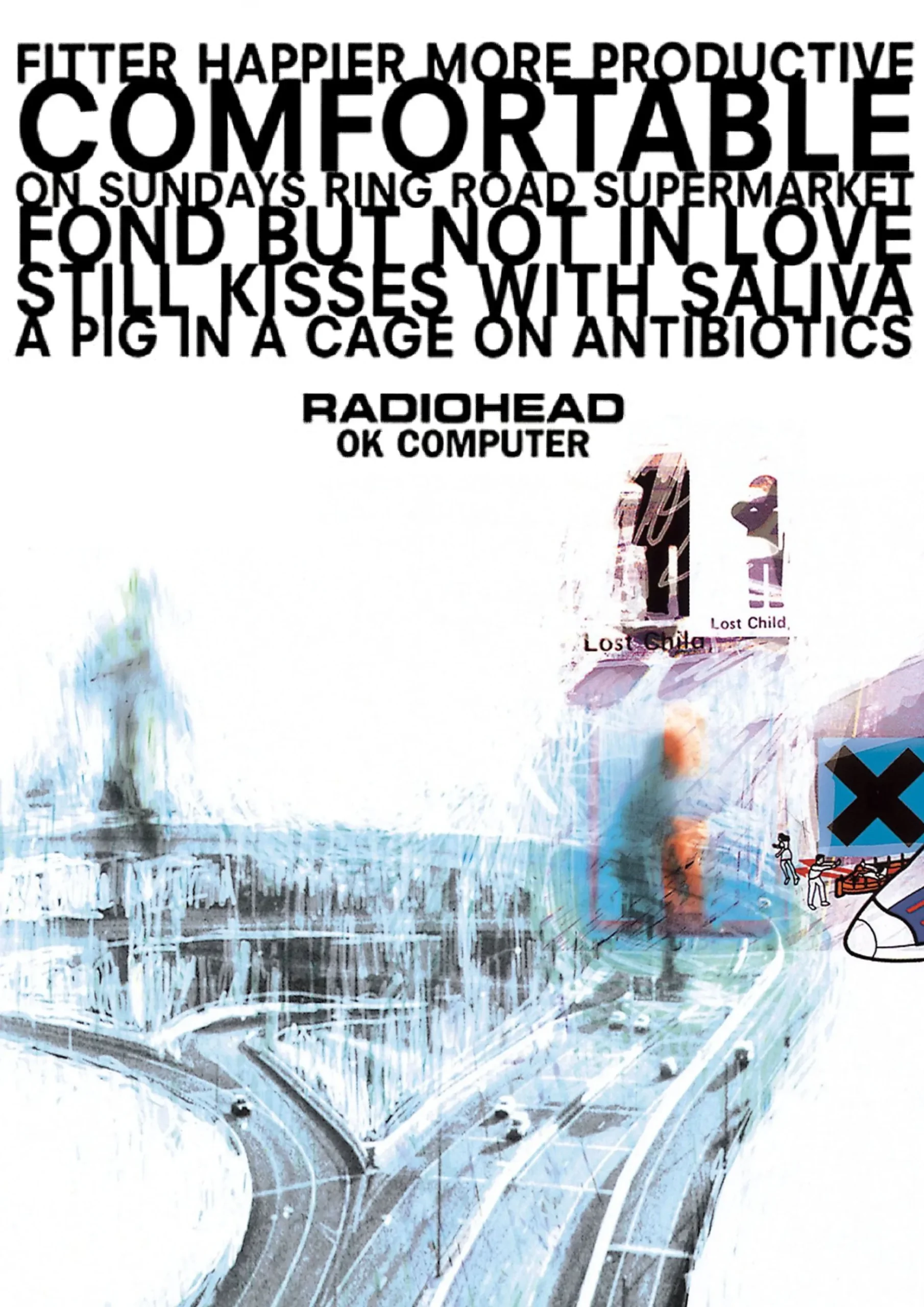 Radiohead vintage plakat muzyczny Wzór 6