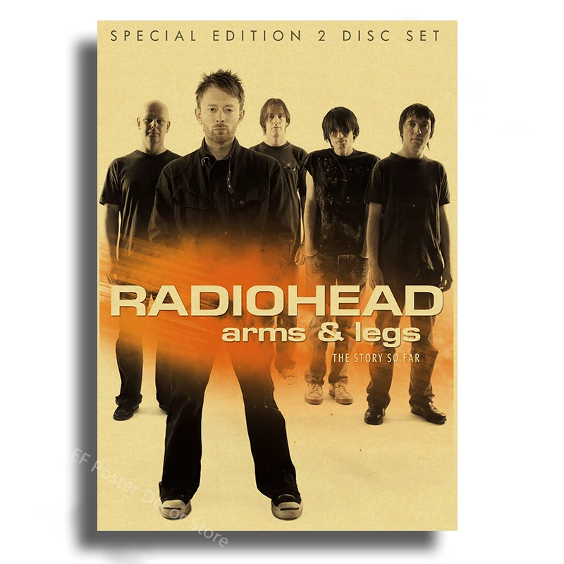 Plakat Radiohead - retro grafika muzyczna Jasnozielony
