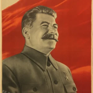 Plakat radziecki w stylu retro propagandy Wzór 1