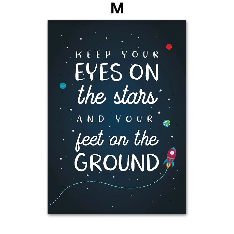 Plakat z rakietą i astronautą do pokoju dziecięcego Fioletowy/фиолетовый