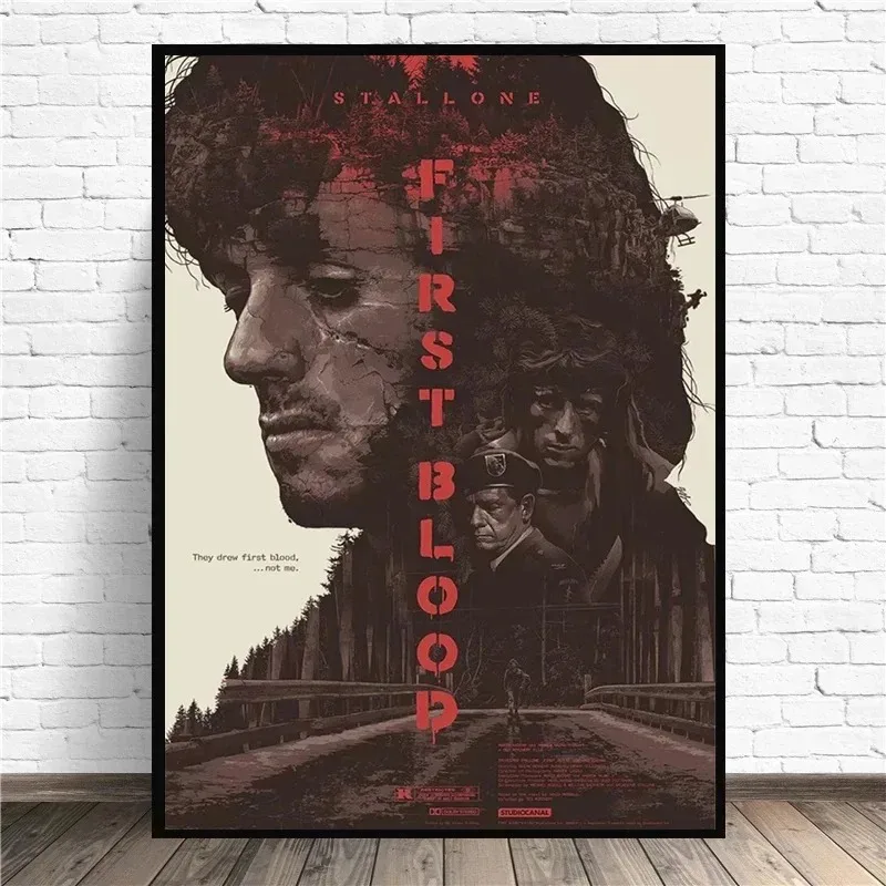 Plakat Rambo First Blood - kultowy film akcji Wzór 7