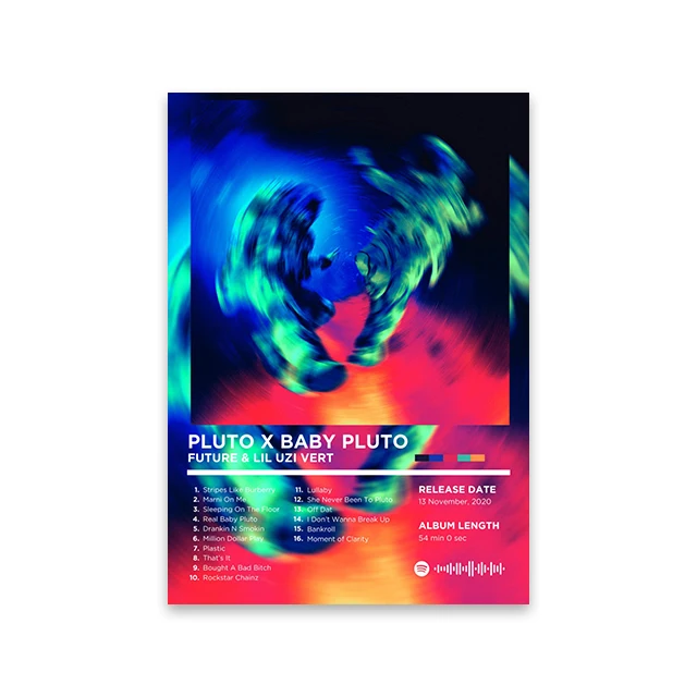 Plakat retro - okładka albumu rapowego Jasny szary