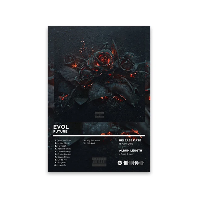 Plakat retro - okładka albumu rapowego Oliwkowy