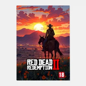 Plakat z gry Red Dead Redemption 2 Fioletowy