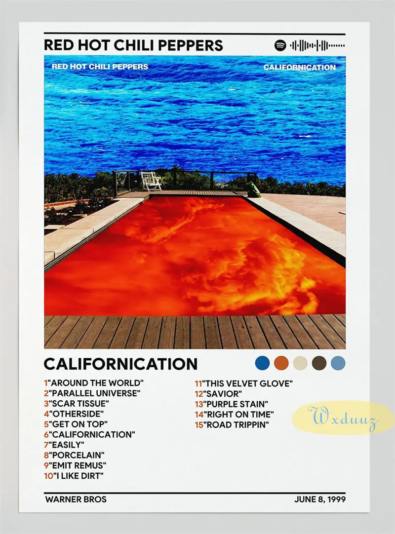 Plakat Red Hot Chili Peppers okładki albumów Wzór 10