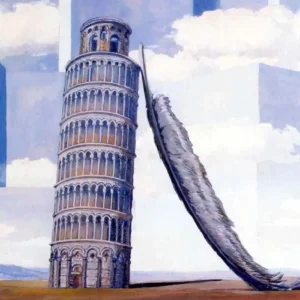 Plakat René Magritte - reprodukcja surrealizmu Fioletowy