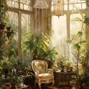 Renesansowa szklarnia - botaniczny plakat retro Czekolada
