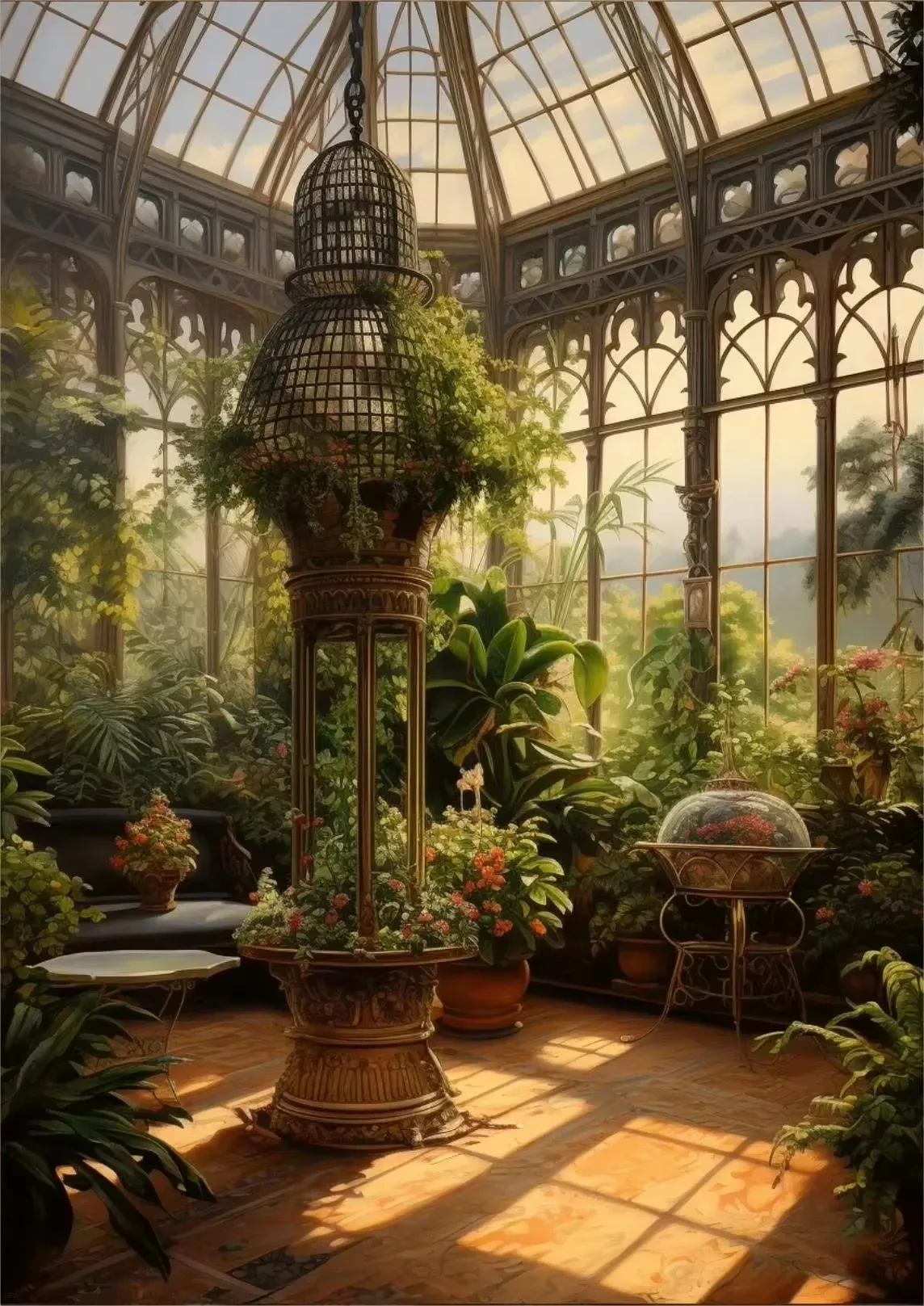Renesansowa szklarnia - botaniczny plakat retro Róża czerwona