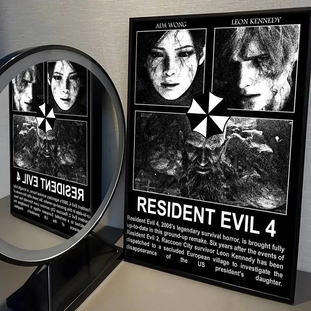 Plakat Resident Evil - mroczna grafika dla graczy Wzór 6