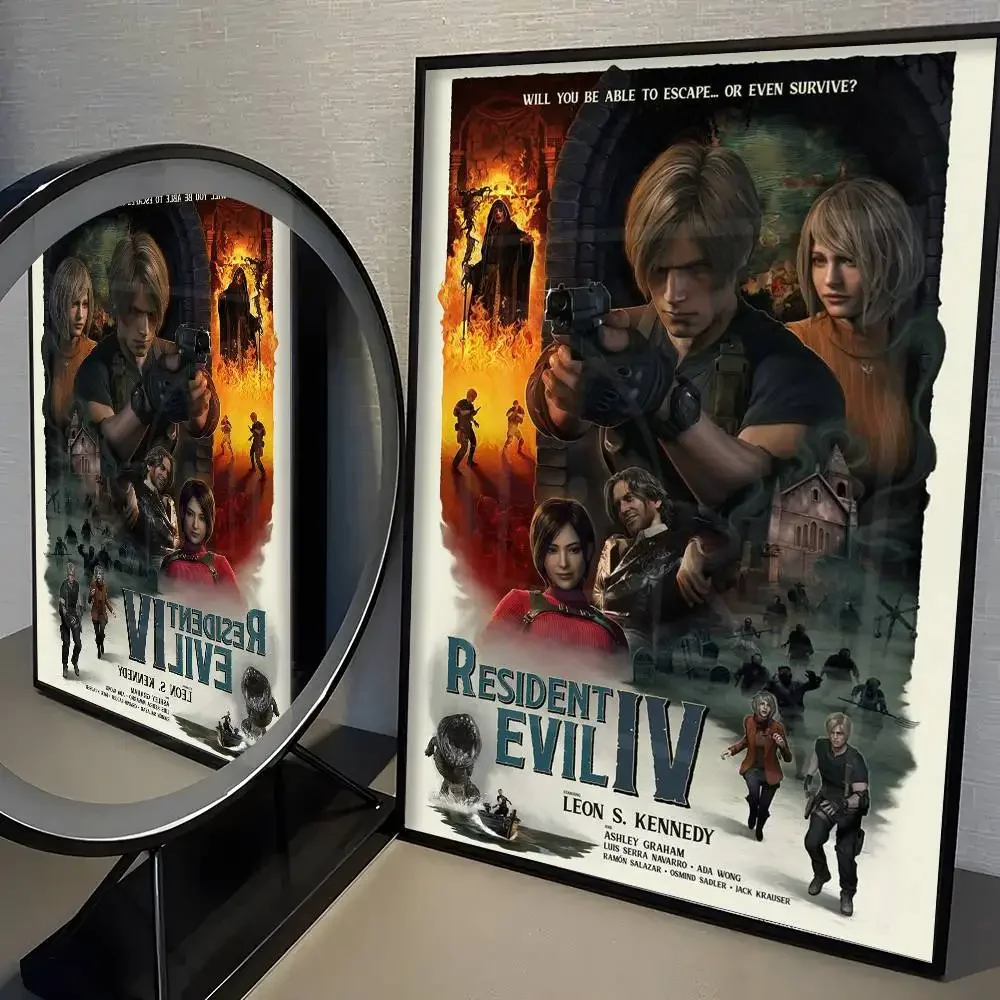 Plakat Resident Evil - mroczna grafika dla graczy Wzór 7