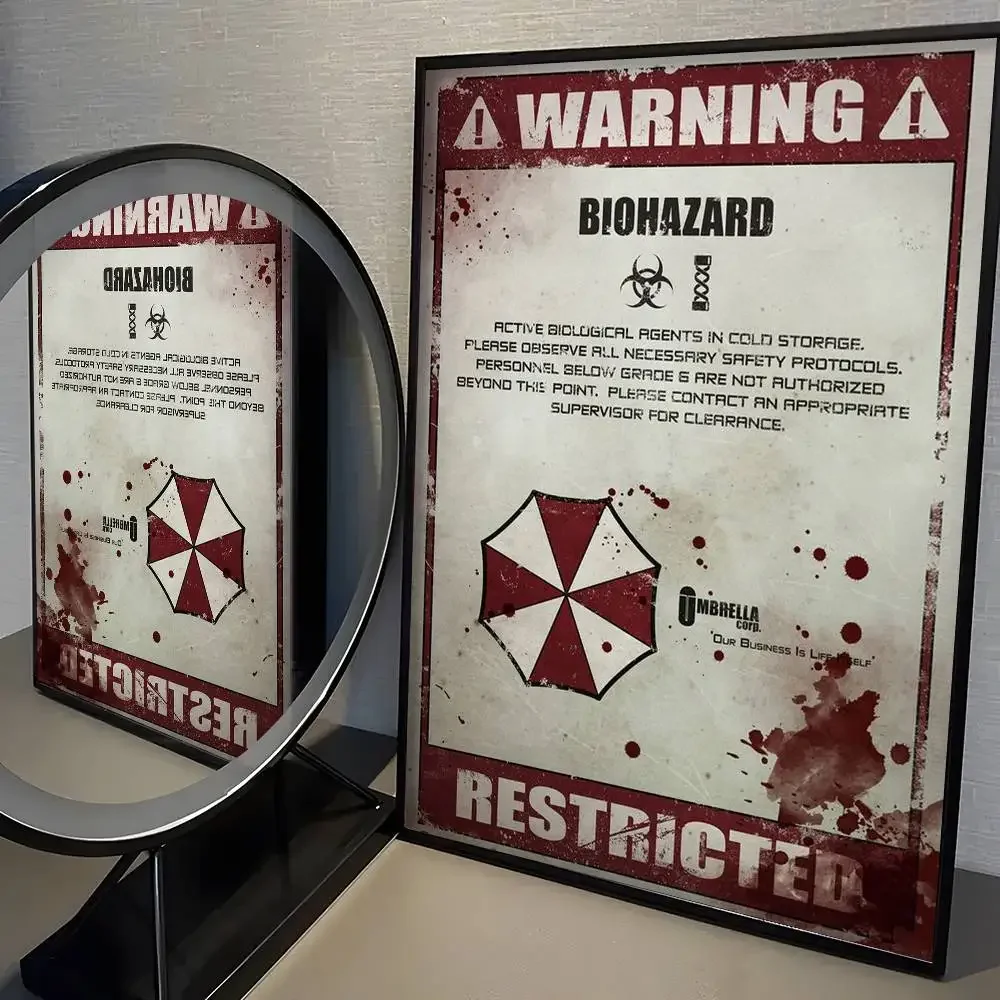Plakat Resident Evil - mroczna grafika dla graczy Wzór 8