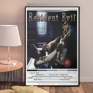 Resident Evil - plakat gamingowy Czarny