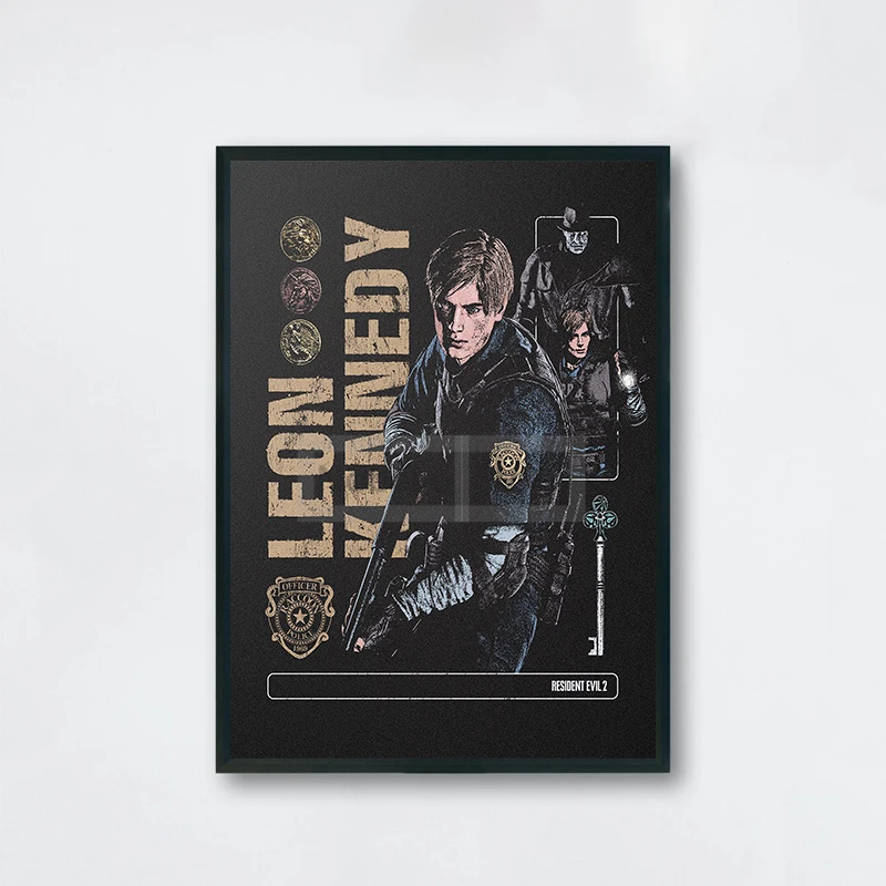 Plakat Resident Evil retro Wzór 9