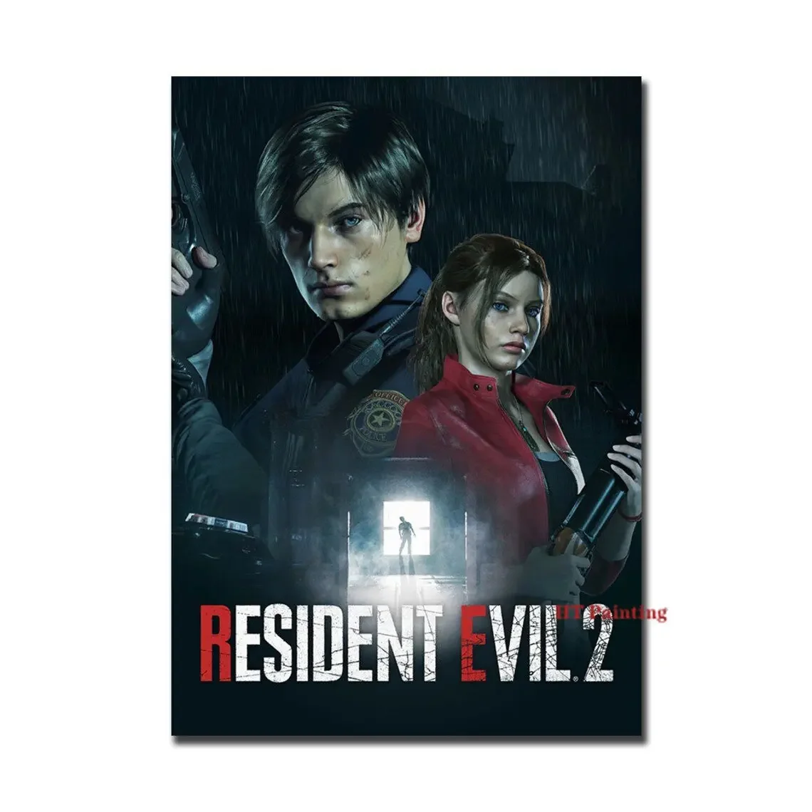 Resident Evil - vintage plakat dla gracza Jasnoszary