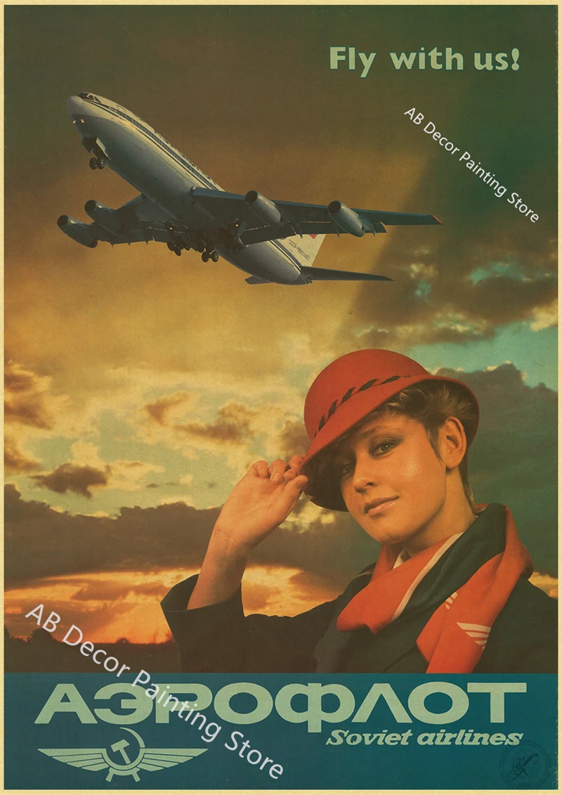 Plakat retro w stylu radzieckim CCCP Różowa czerwień