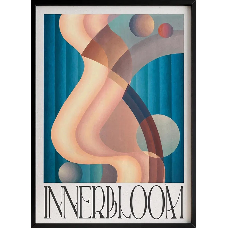 Plakat retro dopamina abstrakcyjny minimalistyczny Beżowy