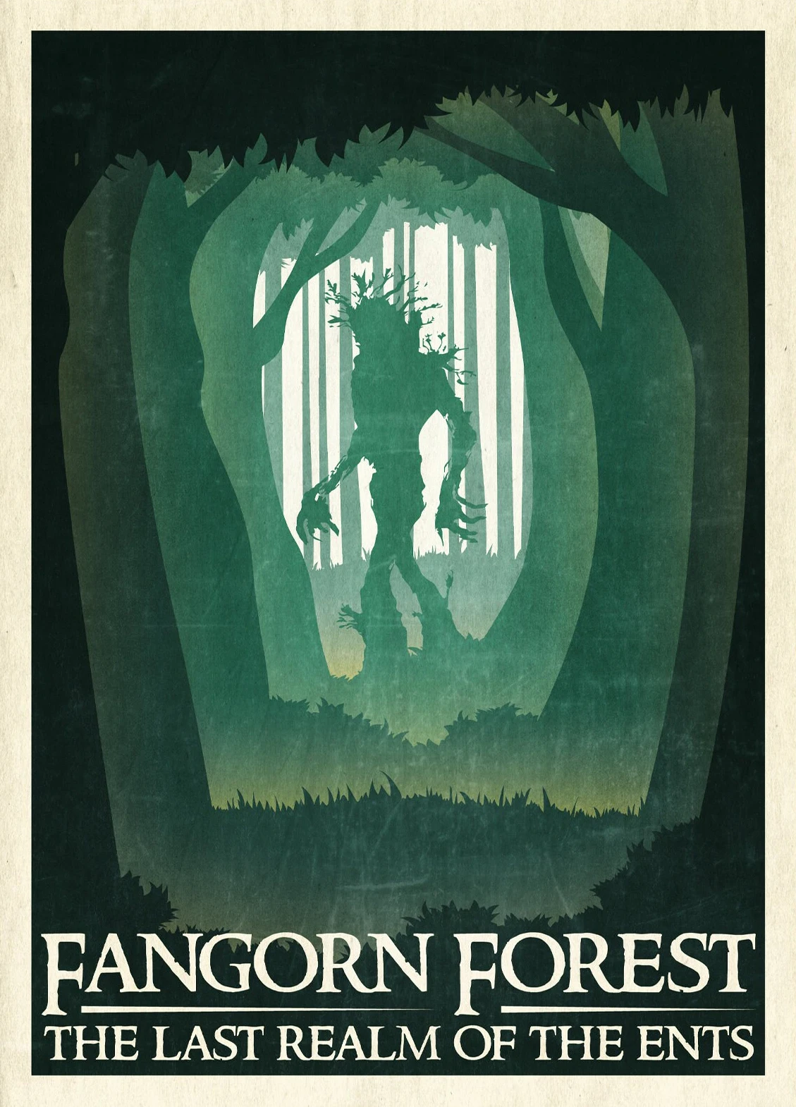 Plakat retro w stylu fantasy z magicznym pierścieniem Wzór 6
