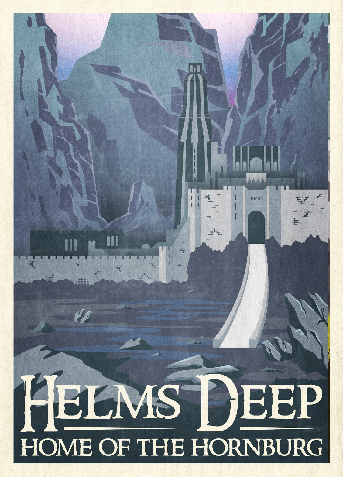 Plakat retro w stylu fantasy z magicznym pierścieniem Wzór 7